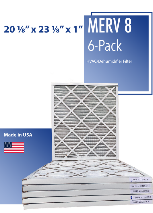 Merv 8 Pleated Air Filter - 20 1/8" x 23 1/4" x 1"